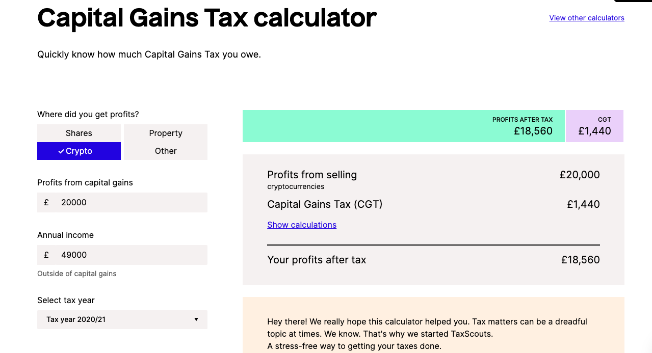 how to calculate capital gains tax on bitcoin