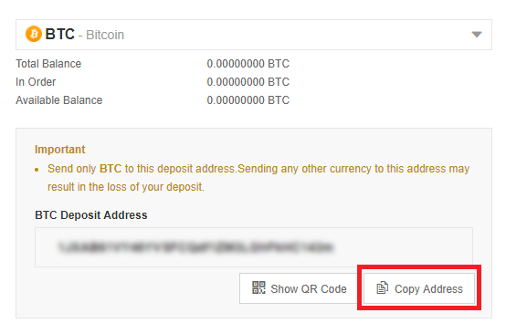 Binance deposit