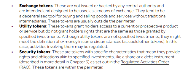 Token regulation in the UK