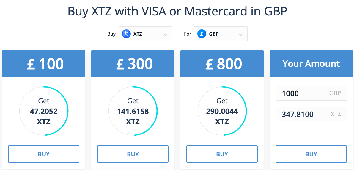 Buy XTZ with GBP on CEX.IO