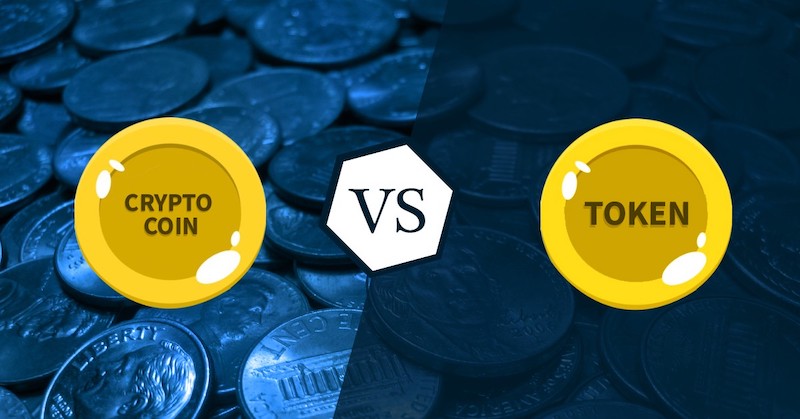 whats the difference between a crypto coin and token