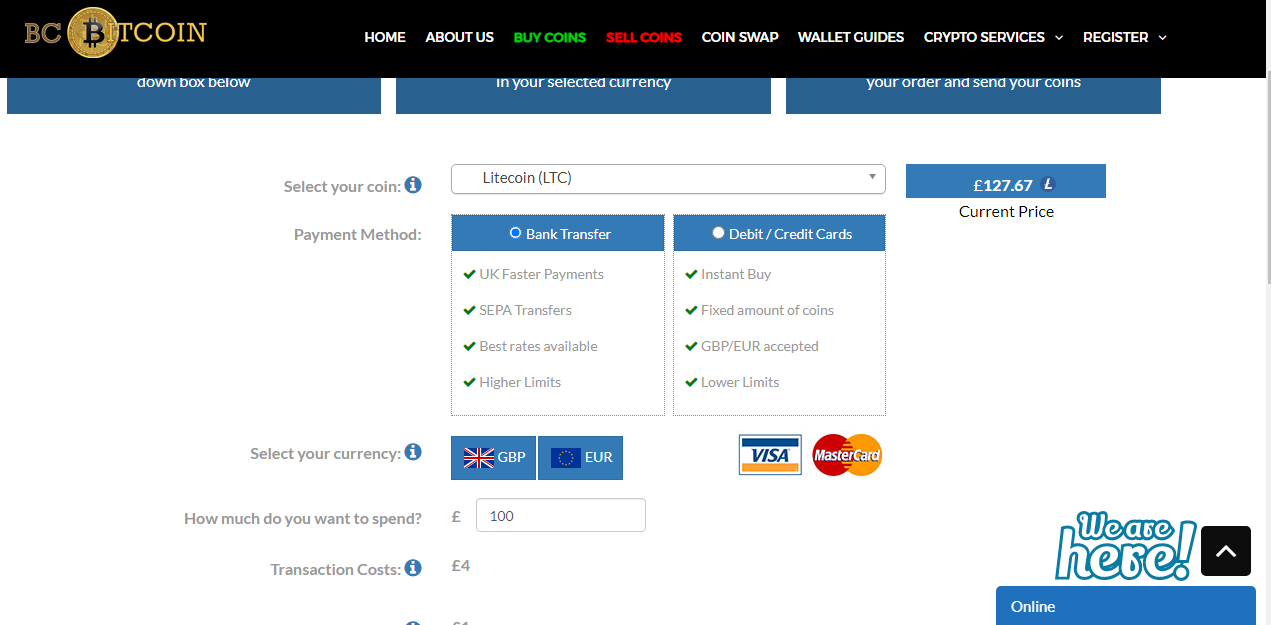 Buy Litecoin on BC Bitcoin