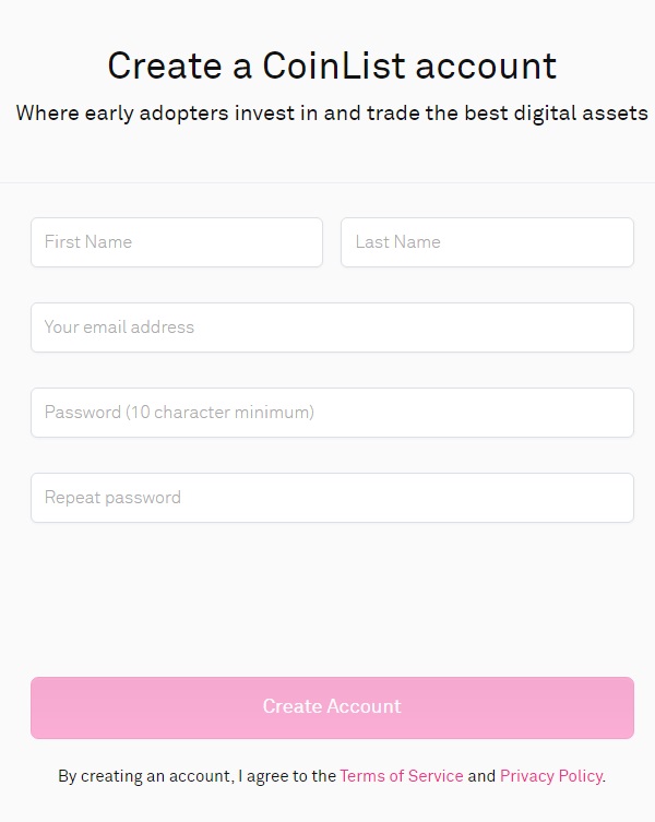 Create account 2. COINLIST. Продажа аккаунтов COINLIST. COINLIST работает в Крыму.