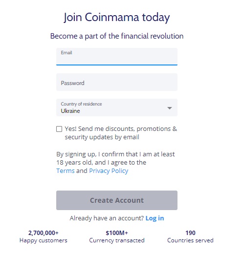 Coinmama Sign In